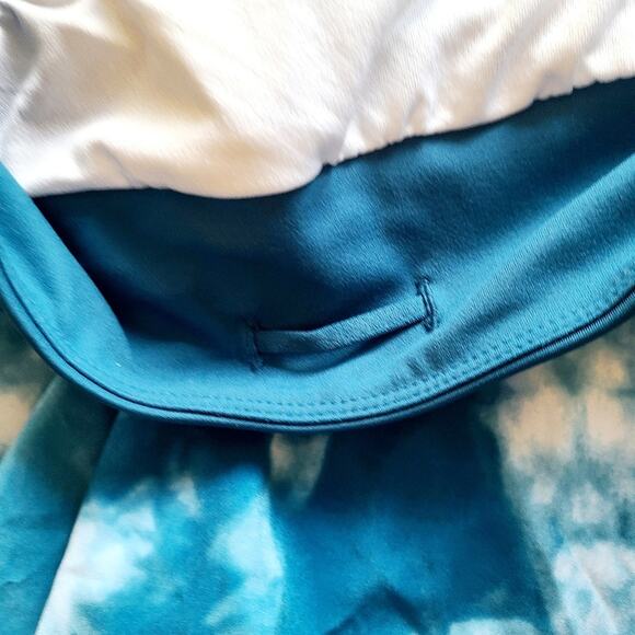 Champion Tie Dye Blue Athletic Shorts Size Large Women's NEW LINER‎ Double Dry - Picture 4 of 8